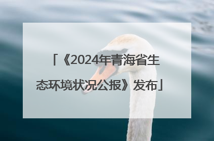《2024年青海省生态环境状况公报》发布