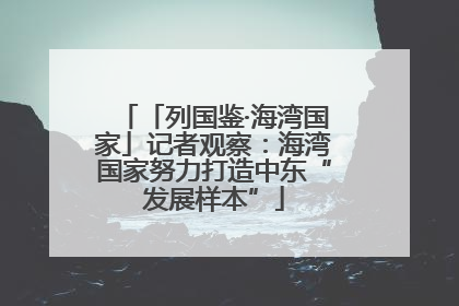 「列国鉴·海湾国家」记者观察：海湾国家努力打造中东“发展样本”