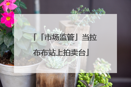 「市场监管」当拉布布站上拍卖台