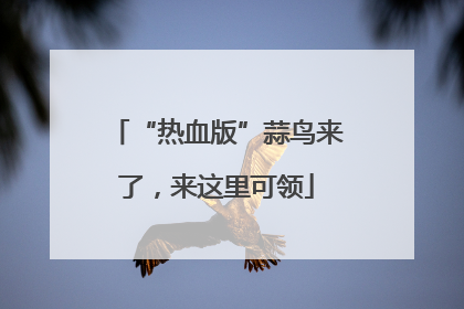 “热血版”蒜鸟来了，来这里可领