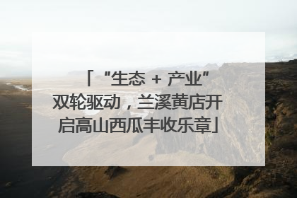 “生态 + 产业”双轮驱动，兰溪黄店开启高山西瓜丰收乐章