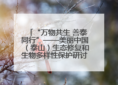 “万物共生 善泰同行”——美丽中国（泰山）生态修复和生物多样性保护研讨会成功举办