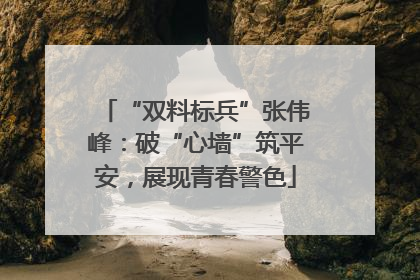 “双料标兵”张伟峰：破“心墙”筑平安，展现青春警色