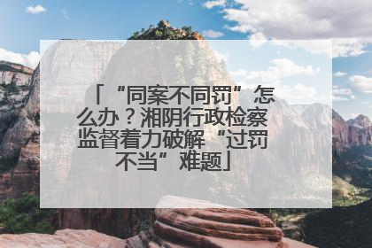 “同案不同罚”怎么办？湘阴行政检察监督着力破解“过罚不当”难题