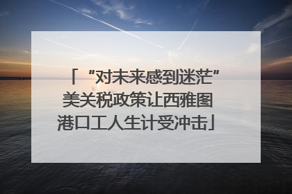 “对未来感到迷茫” 美关税政策让西雅图港口工人生计受冲击