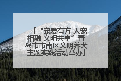 “宠爱有方 人宠相融 文明共享”青岛市市南区文明养犬主题实践活动举办