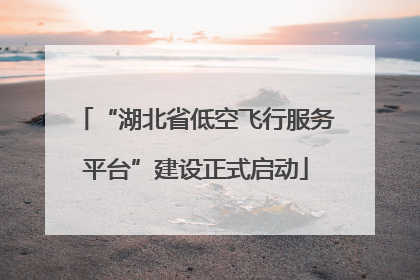 “湖北省低空飞行服务平台”建设正式启动