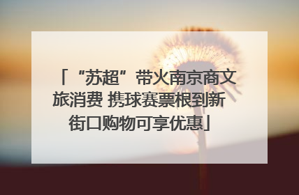 “苏超”带火南京商文旅消费 携球赛票根到新街口购物可享优惠