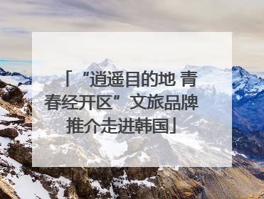 “逍遥目的地 青春经开区”文旅品牌推介走进韩国