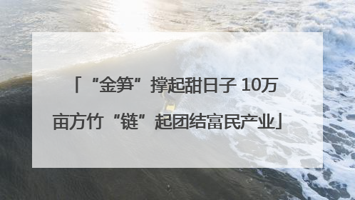 “金笋”撑起甜日子 10万亩方竹“链”起团结富民产业