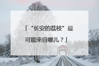 “长安的荔枝”最可能来自哪儿？