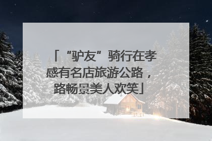 “驴友”骑行在孝感有名店旅游公路，路畅景美人欢笑