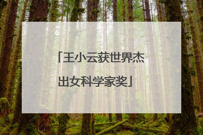 王小云获世界杰出女科学家奖