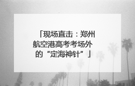 现场直击：郑州航空港高考考场外的“定海神针”
