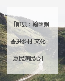 睢县：翰墨飘香进乡村 文化惠民润民心