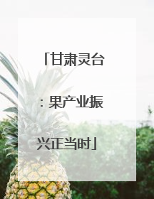 甘肃灵台：果产业振兴正当时