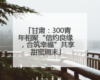 甘肃：300青年相聚“信约良缘，合筑幸福”共享甜蜜周末