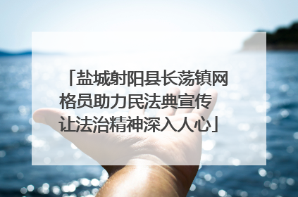 盐城射阳县长荡镇网格员助力民法典宣传 让法治精神深入人心