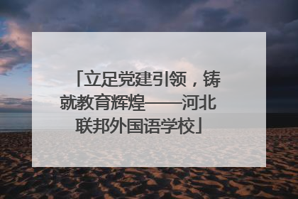 立足党建引领，铸就教育辉煌——河北联邦外国语学校