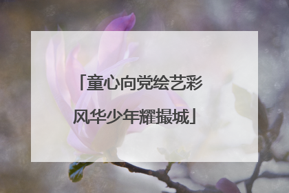 童心向党绘艺彩 风华少年耀撮城