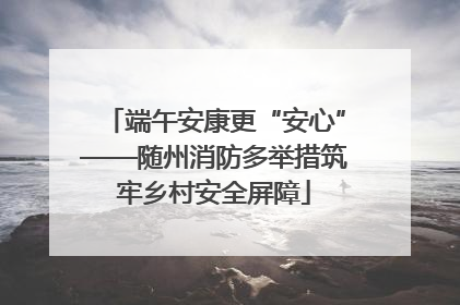 端午安康更“安心”——随州消防多举措筑牢乡村安全屏障
