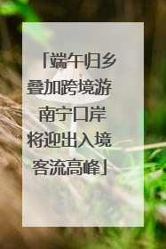 端午归乡叠加跨境游 南宁口岸将迎出入境客流高峰