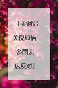 美钢铝关税加倍 多国表达反对