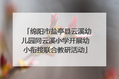 绵阳市盐亭县云溪幼儿园同云溪小学开展幼小衔接联合教研活动