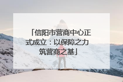 信阳市营商中心正式成立：以保障之力 筑营商之基