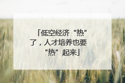 低空经济“热”了，人才培养也要“热”起来