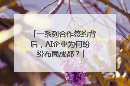 一系列合作签约背后，AI企业为何纷纷布局成都？