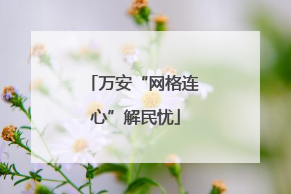 万安“网格连心”解民忧