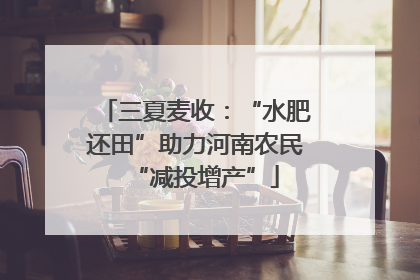 三夏麦收：“水肥还田”助力河南农民“减投增产”