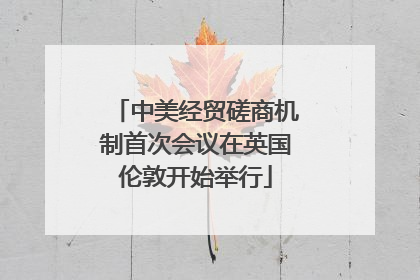中美经贸磋商机制首次会议在英国伦敦开始举行