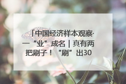 中国经济样本观察·一“业”成名｜真有两把刷子！“刷”出30亿级“颜值经济”