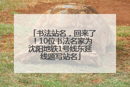 书法站名，回来了！10位书法名家为沈阳地铁1号线东延线题写站名