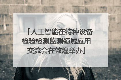 人工智能在特种设备检验检测监测领域应用交流会在敦煌举办