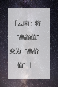 云南：将“高颜值”变为“高价值”