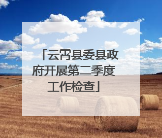 云霄县委县政府开展第二季度工作检查