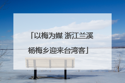 以梅为媒 浙江兰溪杨梅乡迎来台湾客