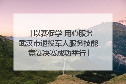 以赛促学 用心服务 武汉市退役军人服务技能竞赛决赛成功举行