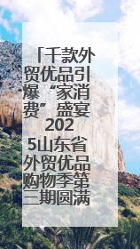 千款外贸优品引爆“家消费”盛宴 2025山东省外贸优品购物季第三期圆满收官