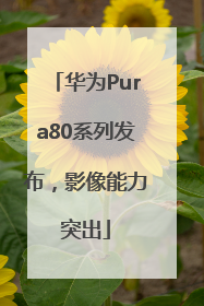 华为Pura80系列发布，影像能力突出