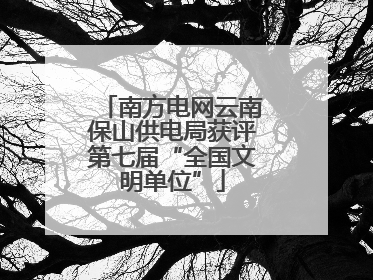 南方电网云南保山供电局获评第七届“全国文明单位”