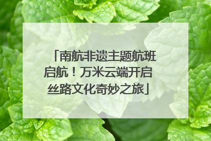 南航非遗主题航班启航！万米云端开启丝路文化奇妙之旅