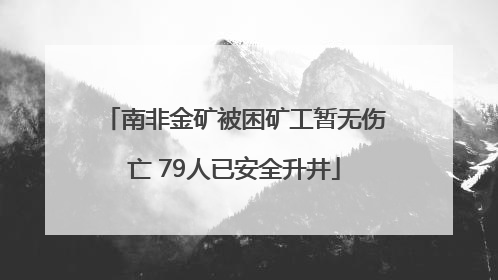 南非金矿被困矿工暂无伤亡 79人已安全升井