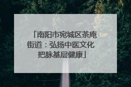 南阳市宛城区茶庵街道：弘扬中医文化 把脉基层健康