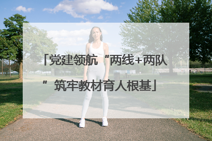 党建领航“两线+两队”筑牢教材育人根基