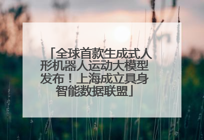 全球首款生成式人形机器人运动大模型发布！上海成立具身智能数据联盟