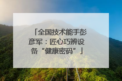 全国技术能手彭彦军：匠心巧辨设备“健康密码”